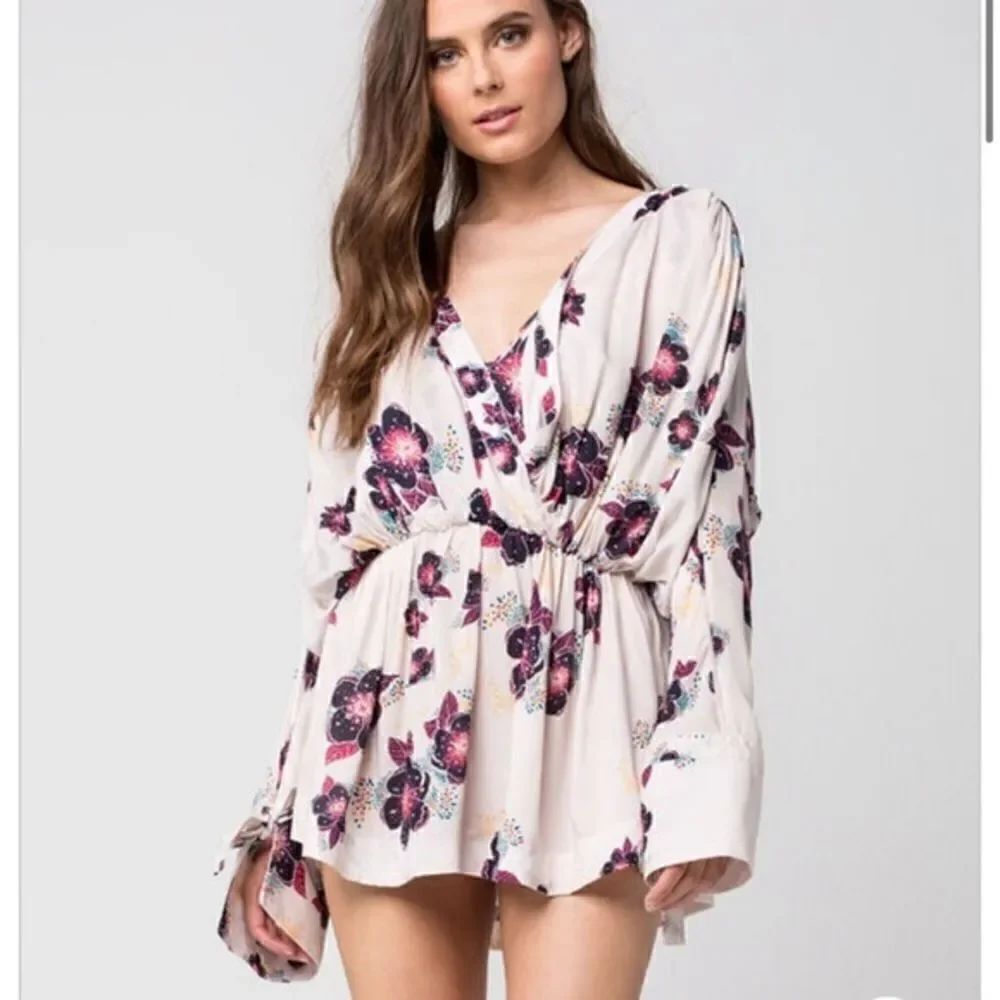 Free People Tuscan Dreams Floral Mini Dress Small